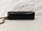 Chanel 31 Bag Super Mini Black Shiny Calfskin Gold‑Tone Hardware Pre‑Owned Top Handle Chain Crossbody
