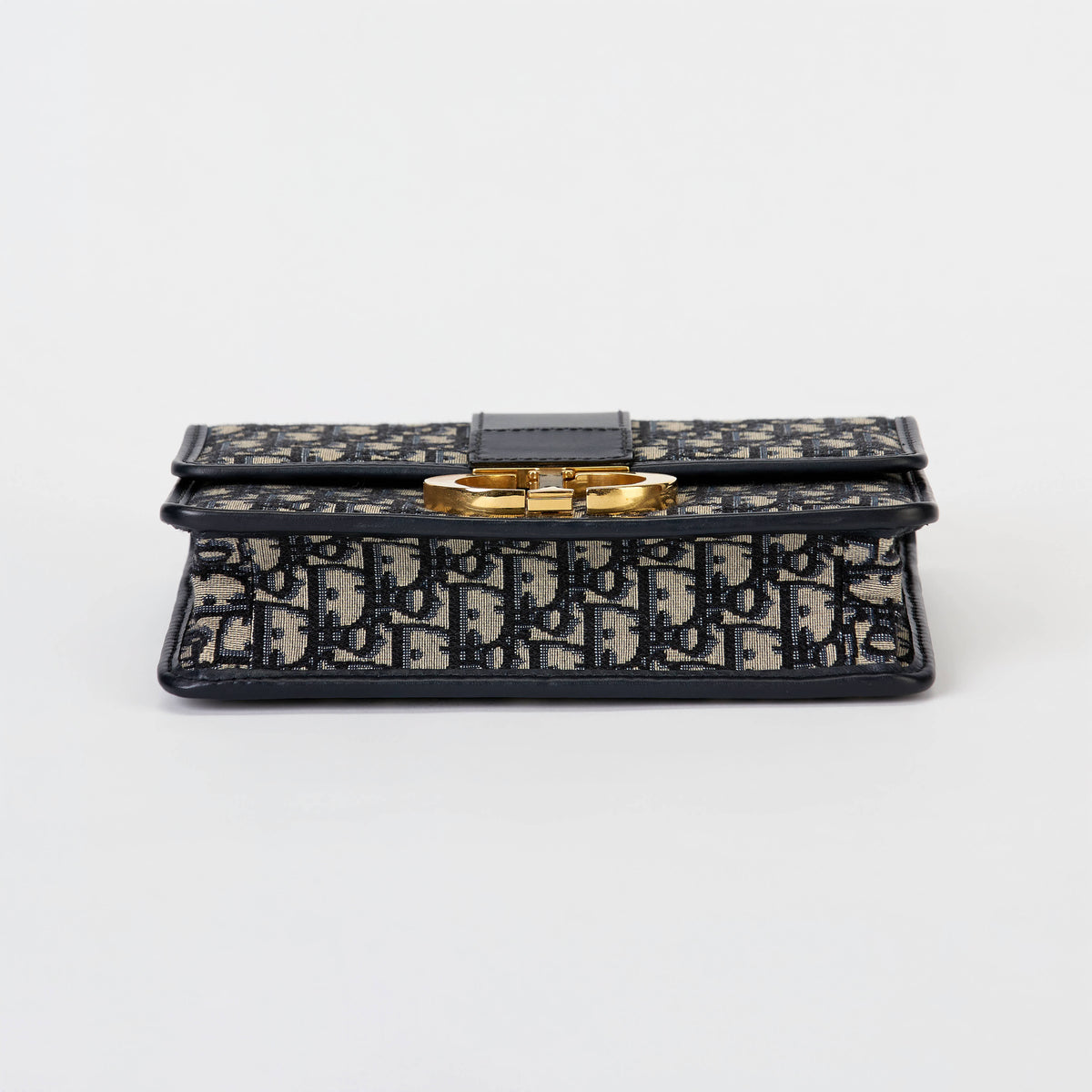 Dior 30 Montaigne Bag Blue Dior Oblique Canvas Gold‑Tone Hardware