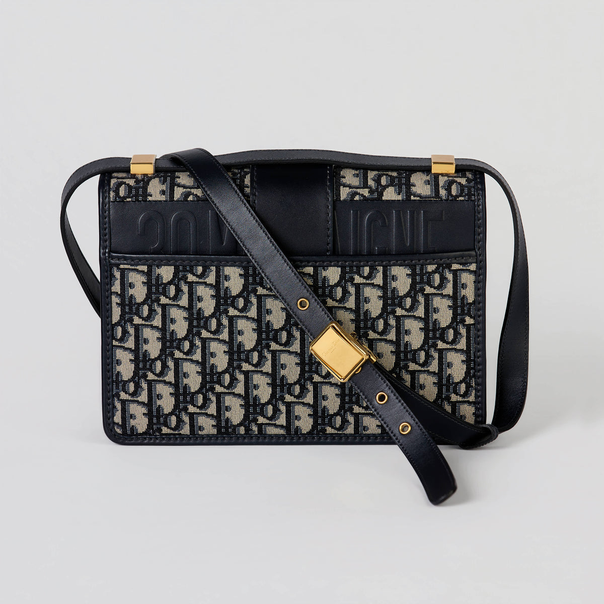 Dior 30 Montaigne Bag Blue Dior Oblique Canvas Gold‑Tone Hardware