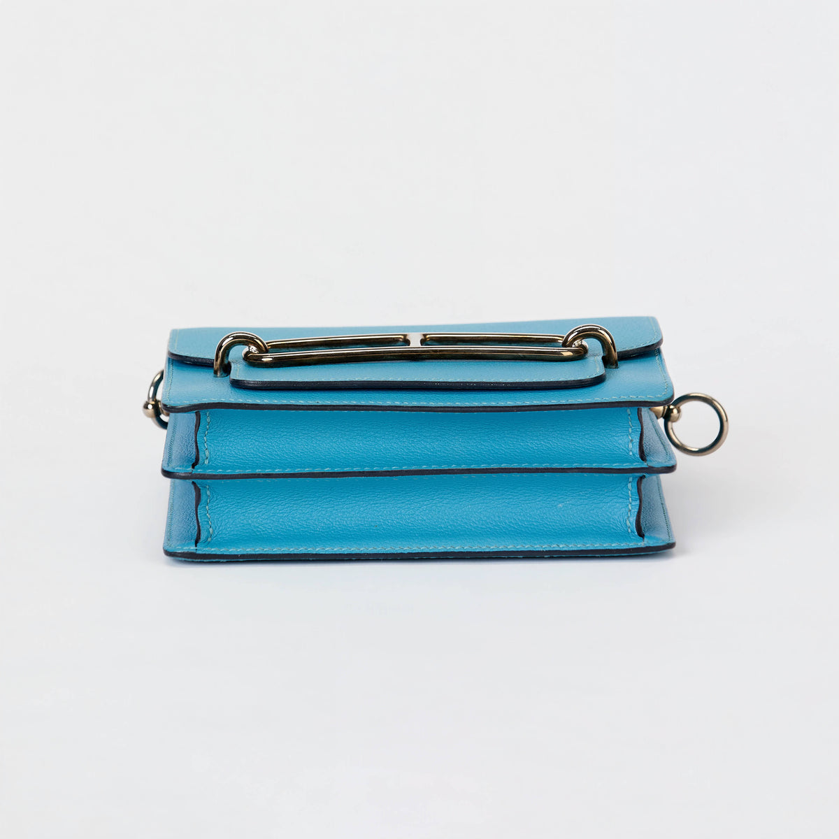 Hermès Roulis Bag Blue Evercolor Leather Palladium Hardware Crossbody