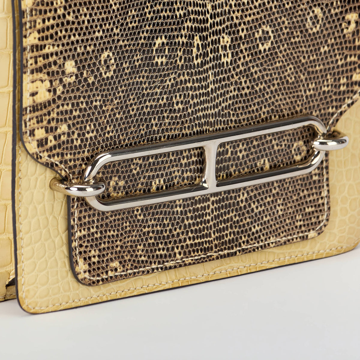 Hermès Roulis Bag Lizard & Alligator Leather Palladium Hardware Crossbody