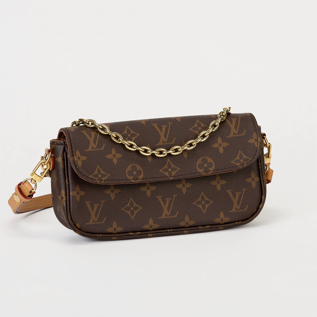 Louis Vuitton Wallet On Chain Monogram Canvas Gold Hardware Crossbody Bag