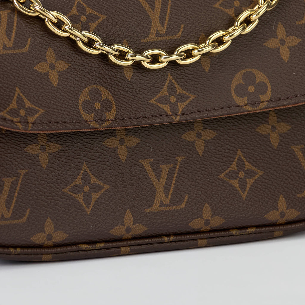 Louis Vuitton Wallet On Chain Monogram Canvas Gold Hardware Crossbody Bag