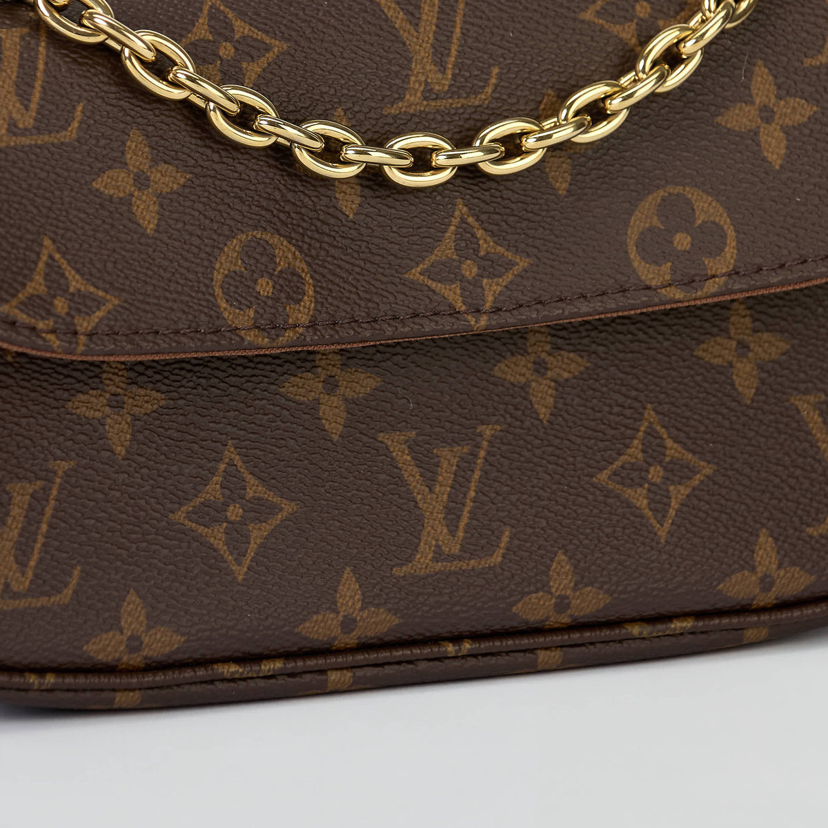 Louis Vuitton Wallet On Chain Monogram Canvas Gold Hardware Crossbody Bag