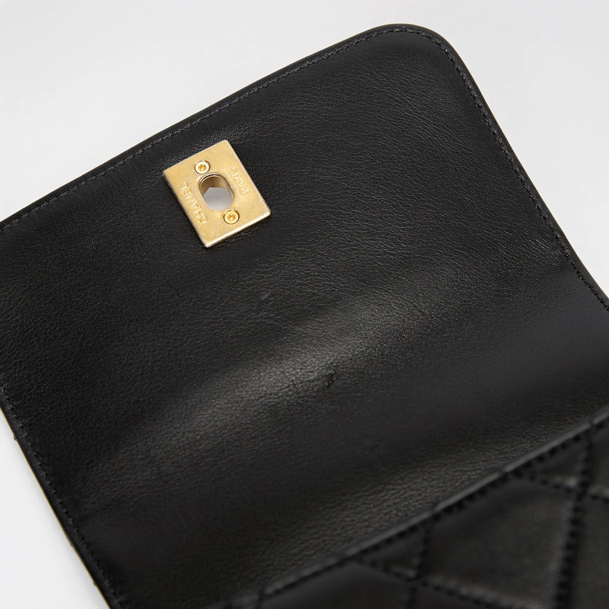 Chanel Mini Classic Flap Bag Black Quilted Lambskin Leather Gold Hardware
