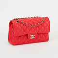 Chanel Classic Flap Bag Bright Red Caviar Leather Gold‑Tone Hardware
