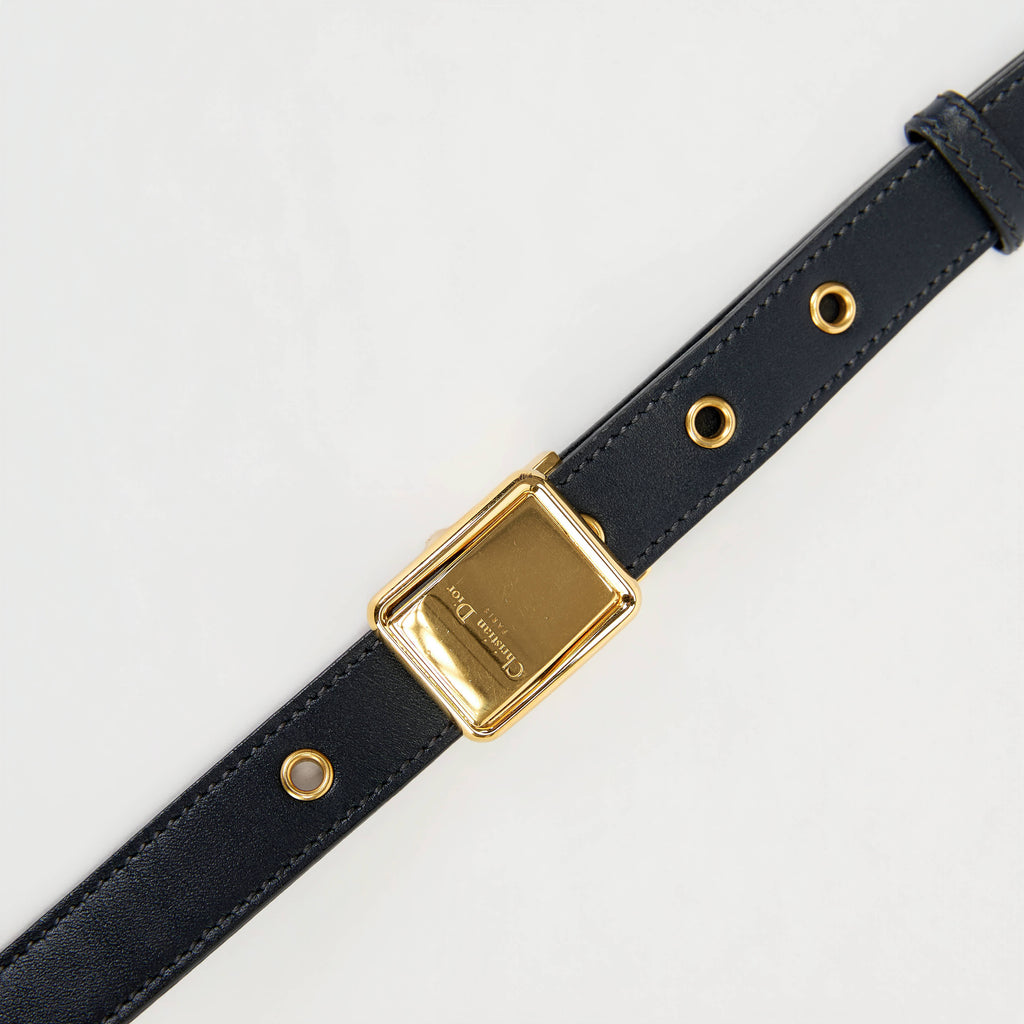 Dior 30 Montaigne Bag Blue Dior Oblique Canvas Gold‑Tone Hardware