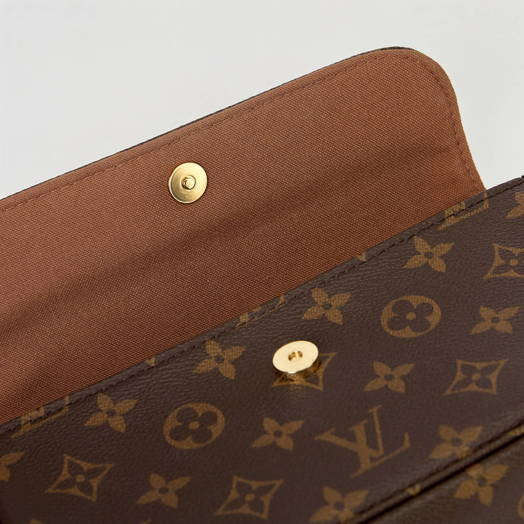 Louis Vuitton Wallet On Chain Monogram Canvas Gold Hardware Crossbody Bag