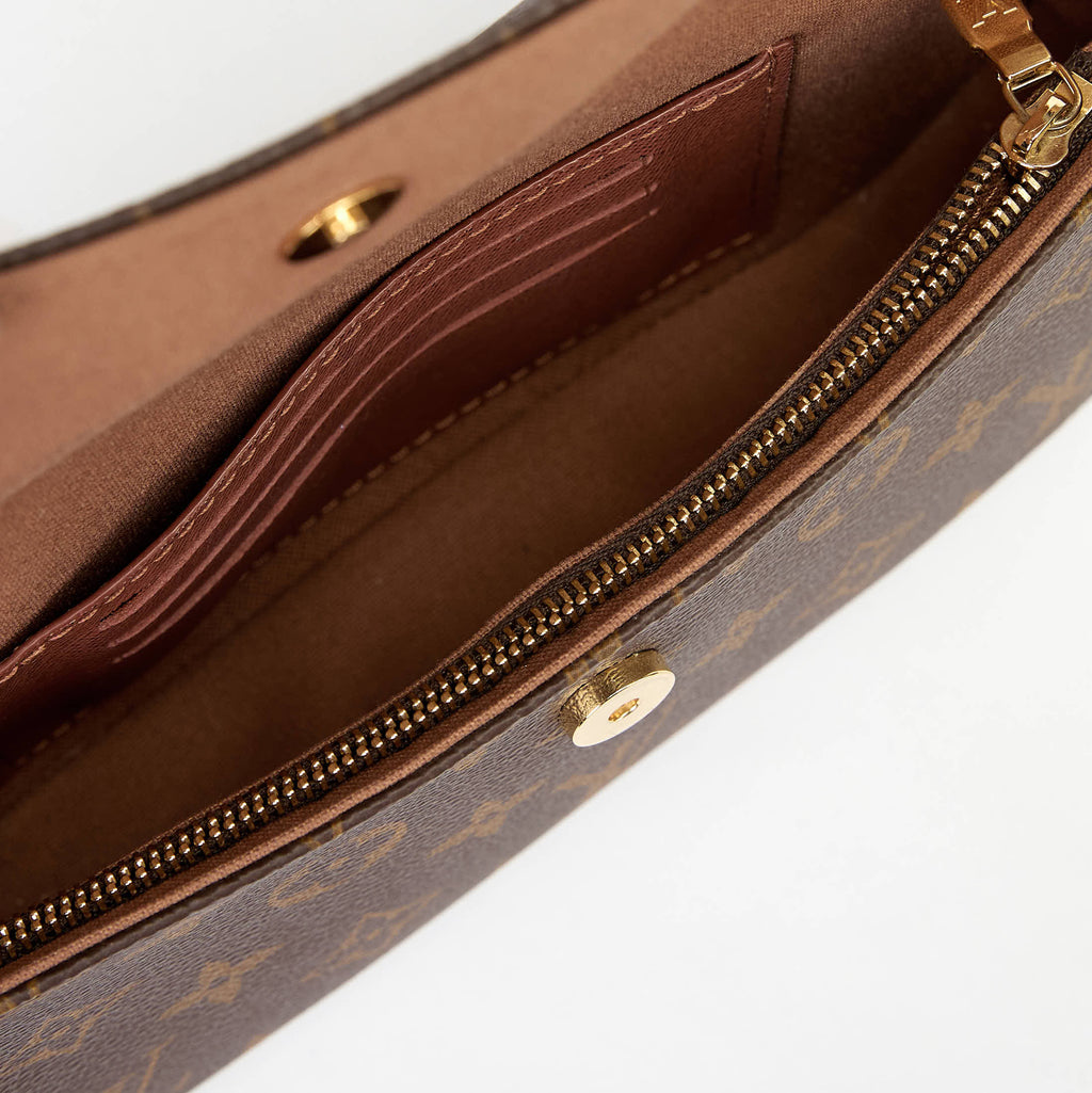 Louis Vuitton Wallet On Chain Monogram Canvas Gold Hardware Crossbody Bag
