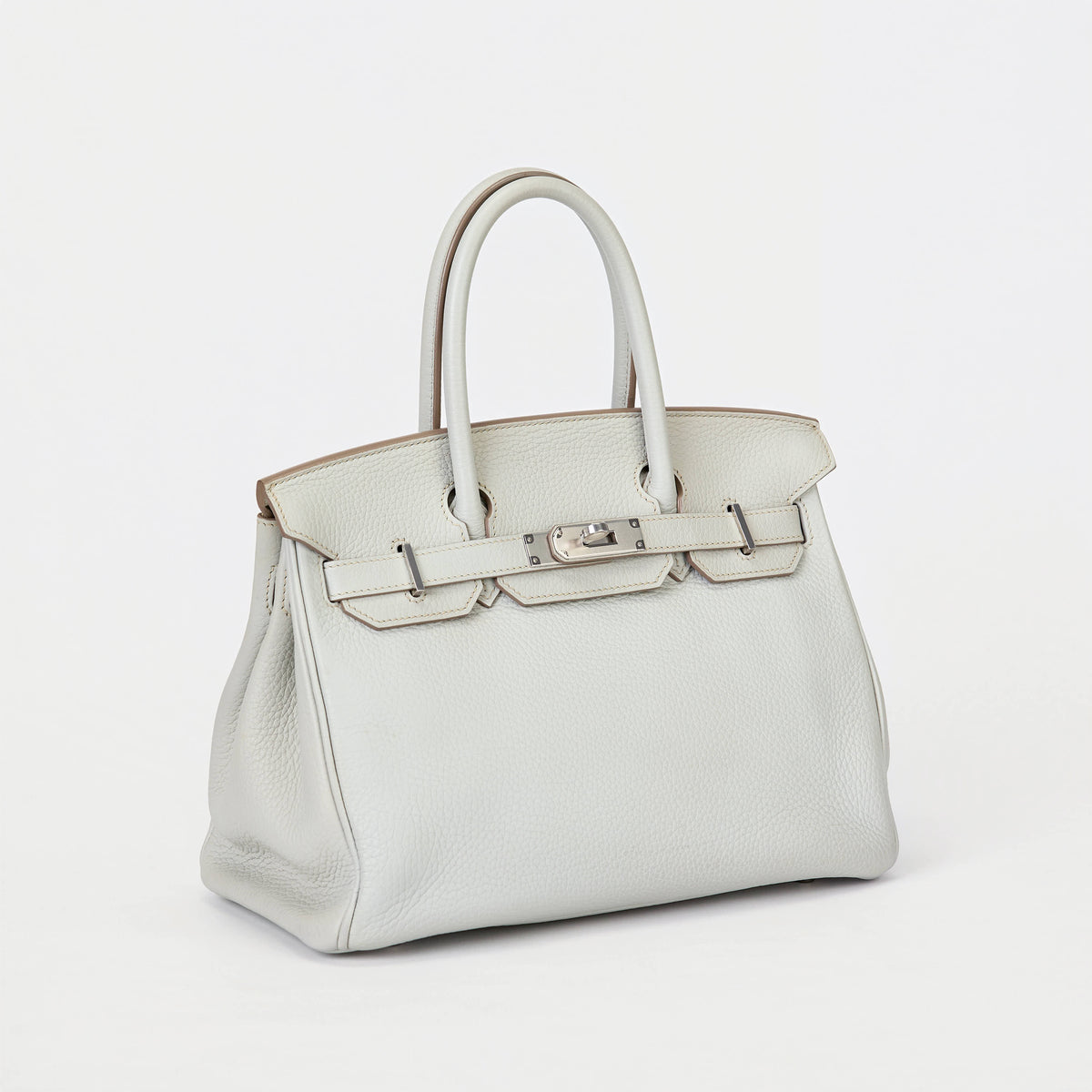 Hermès Birkin 30 Gris Perle Togo Leather Palladium Hardware Handbag