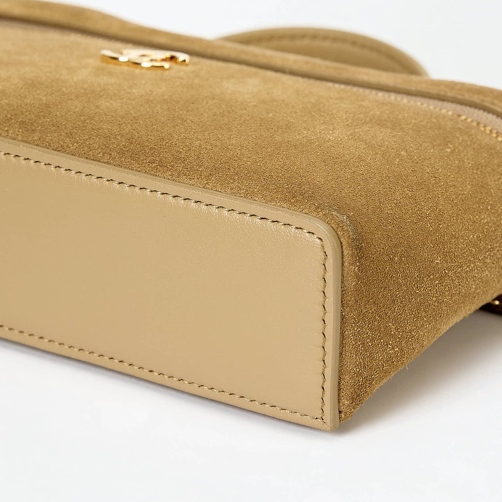 Chanel Vanity Case Camel Suede Gold‑Tone Hardware Top Handle Crossbody Bag