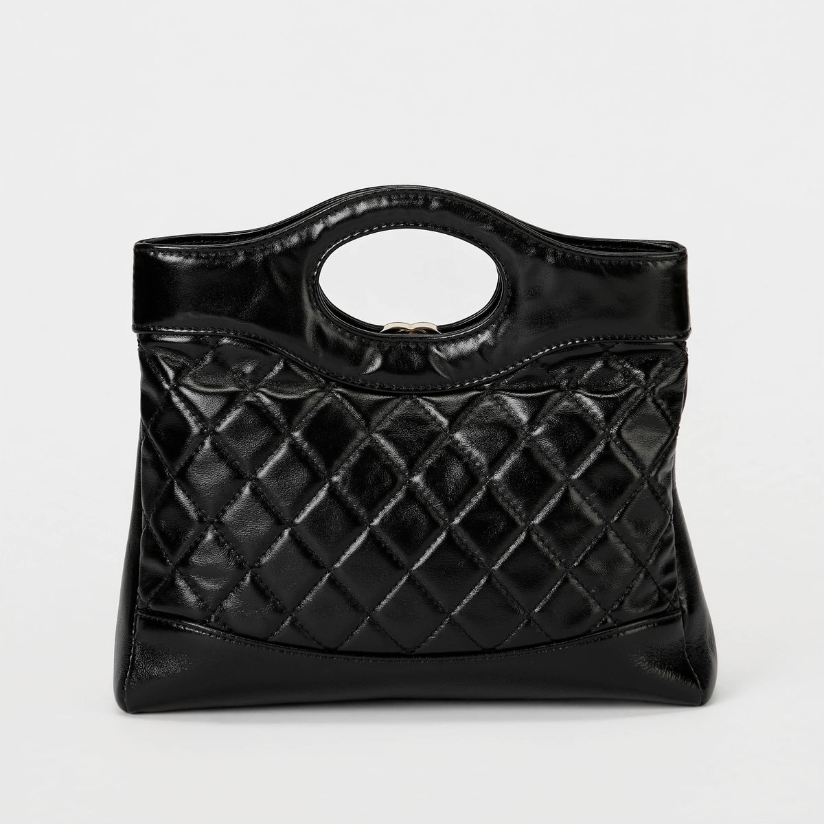 Chanel 31 Mini Shopping Bag Black Glazed Calfskin Gold‑Tone Hardware Handbag Crossbody