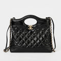 Chanel 31 Mini Shopping Bag Black Glazed Calfskin Gold‑Tone Hardware Handbag Crossbody