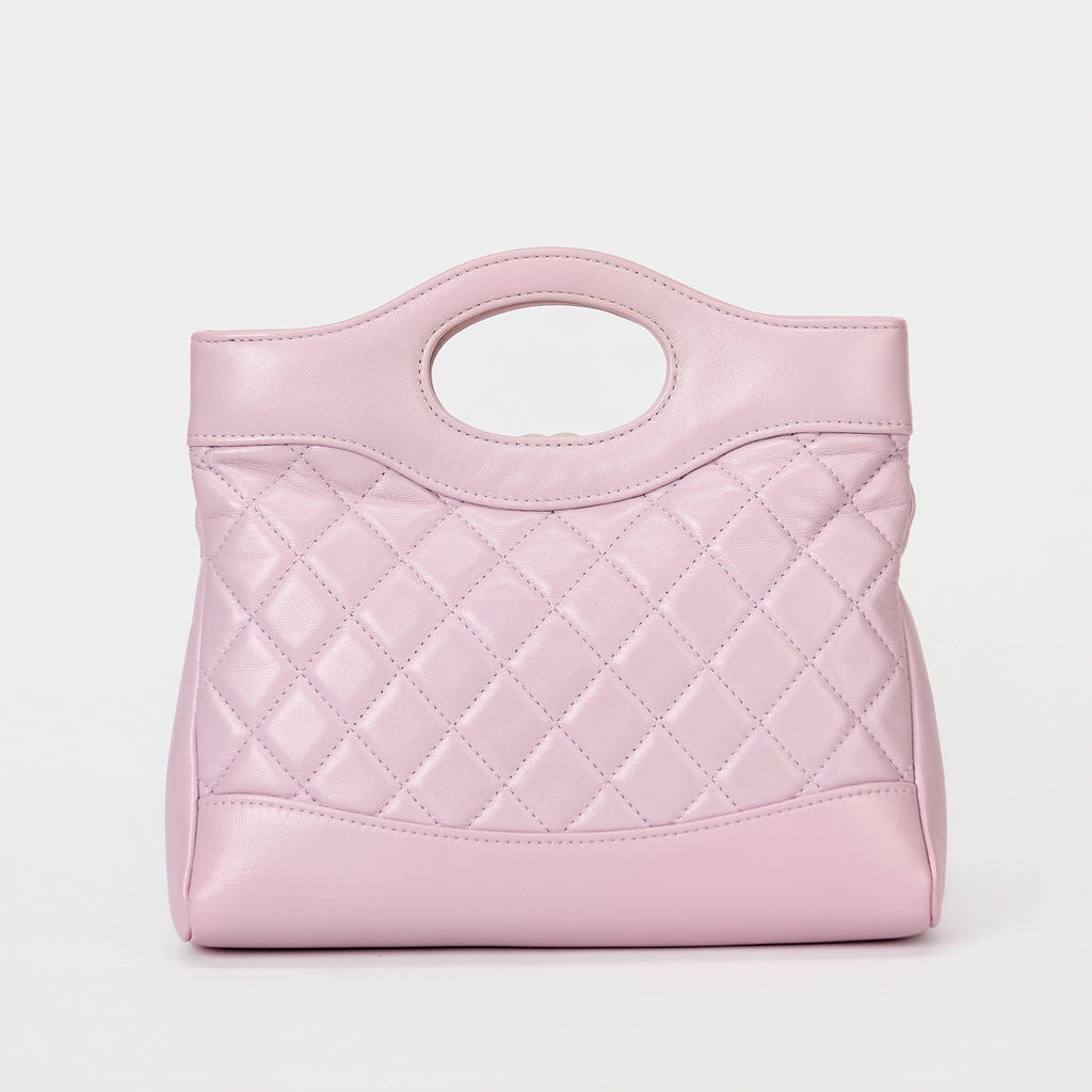 Chanel 31 Mini Shopping Bag Pastel Pink Calfskin Gold‑Tone Hardware Handbag & Crossbody