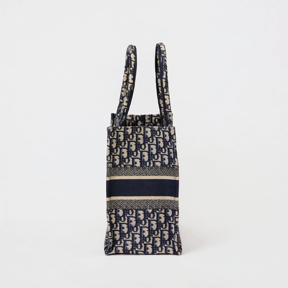 Dior Book Tote Medium Dior Oblique Embroidery Blue Canvas Tote Bag