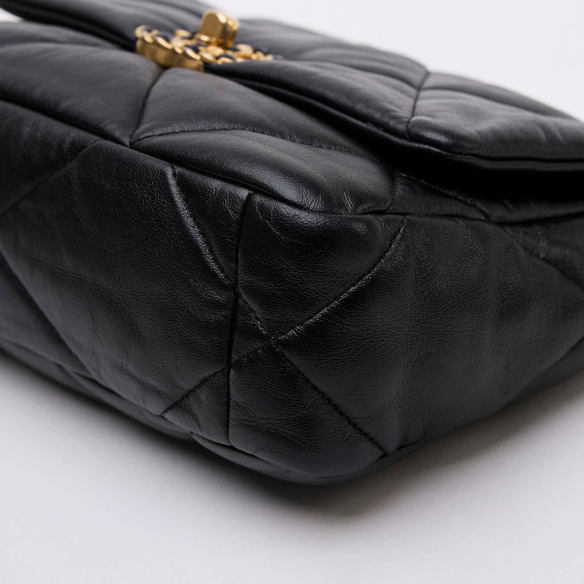 Chanel 19 Flap Bag Small Black Lambskin Mixed Gold‑Silver Hardware