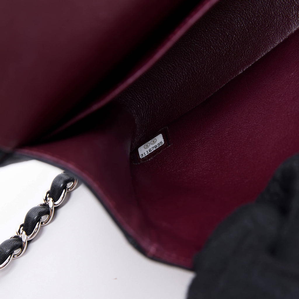 Chanel Classic Double Flap Medium Black Lambskin Silver Hardware