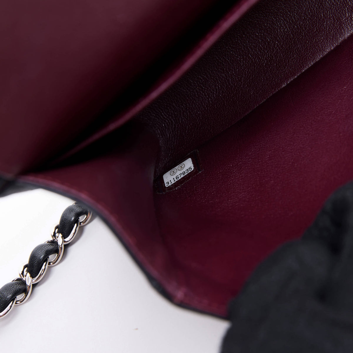 Chanel Classic Double Flap Medium Black Lambskin Silver Hardware