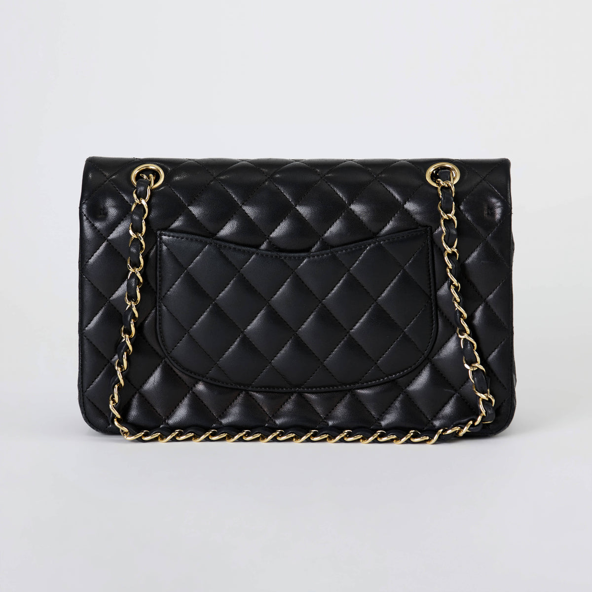 Chanel Classic Double Flap Medium Black Lambskin Gold Hardware