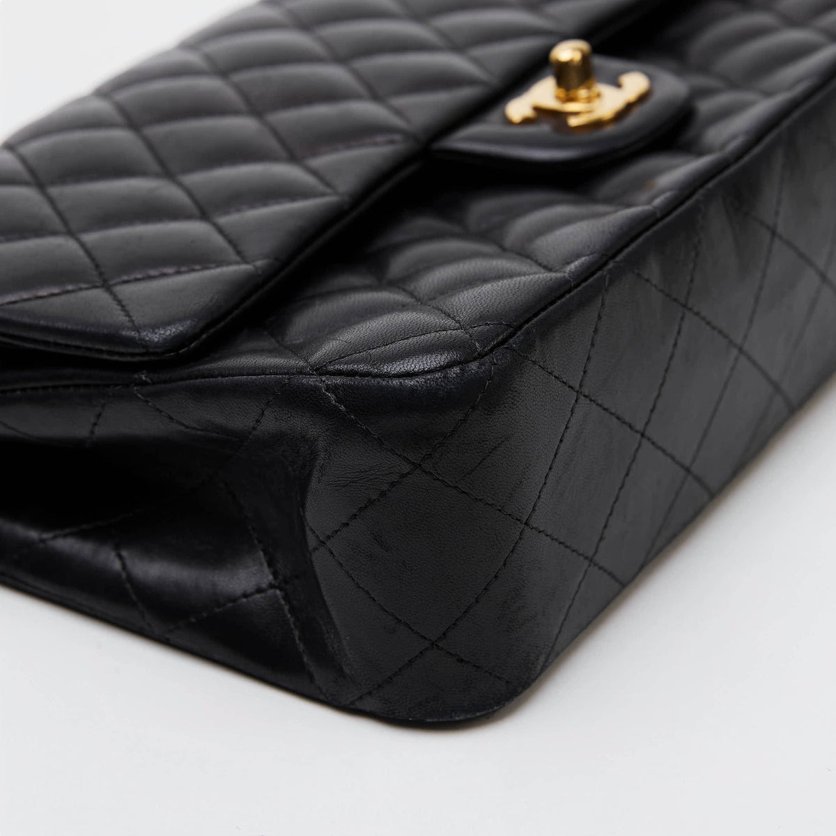 Chanel Classic Double Flap Medium Black Lambskin Gold Hardware