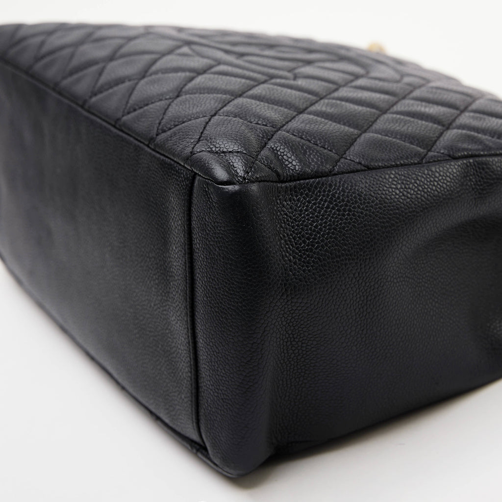 Chanel GST Grand Shopping Tote  Black Caviar Gold Hardware