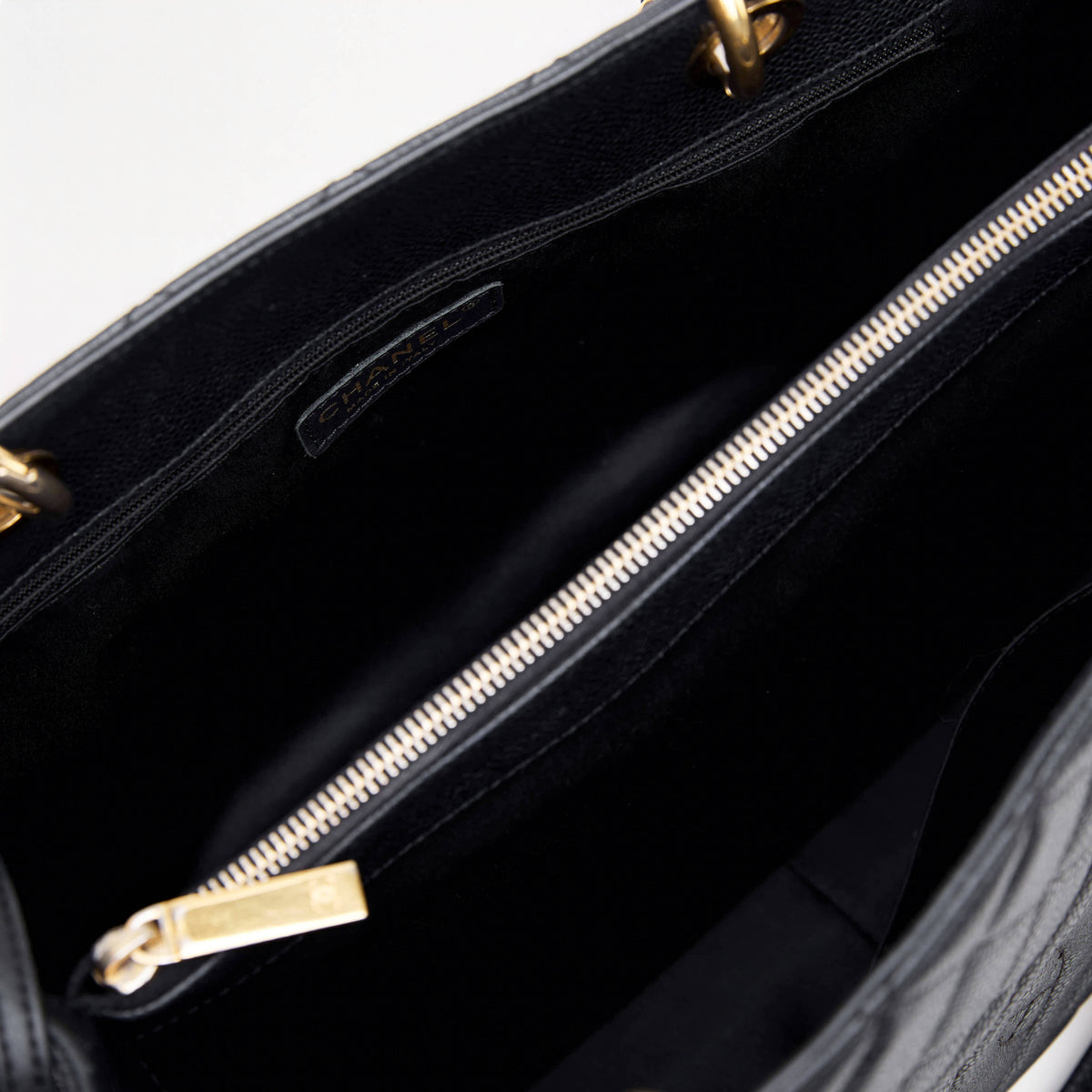 Chanel GST Grand Shopping Tote  Black Caviar Gold Hardware