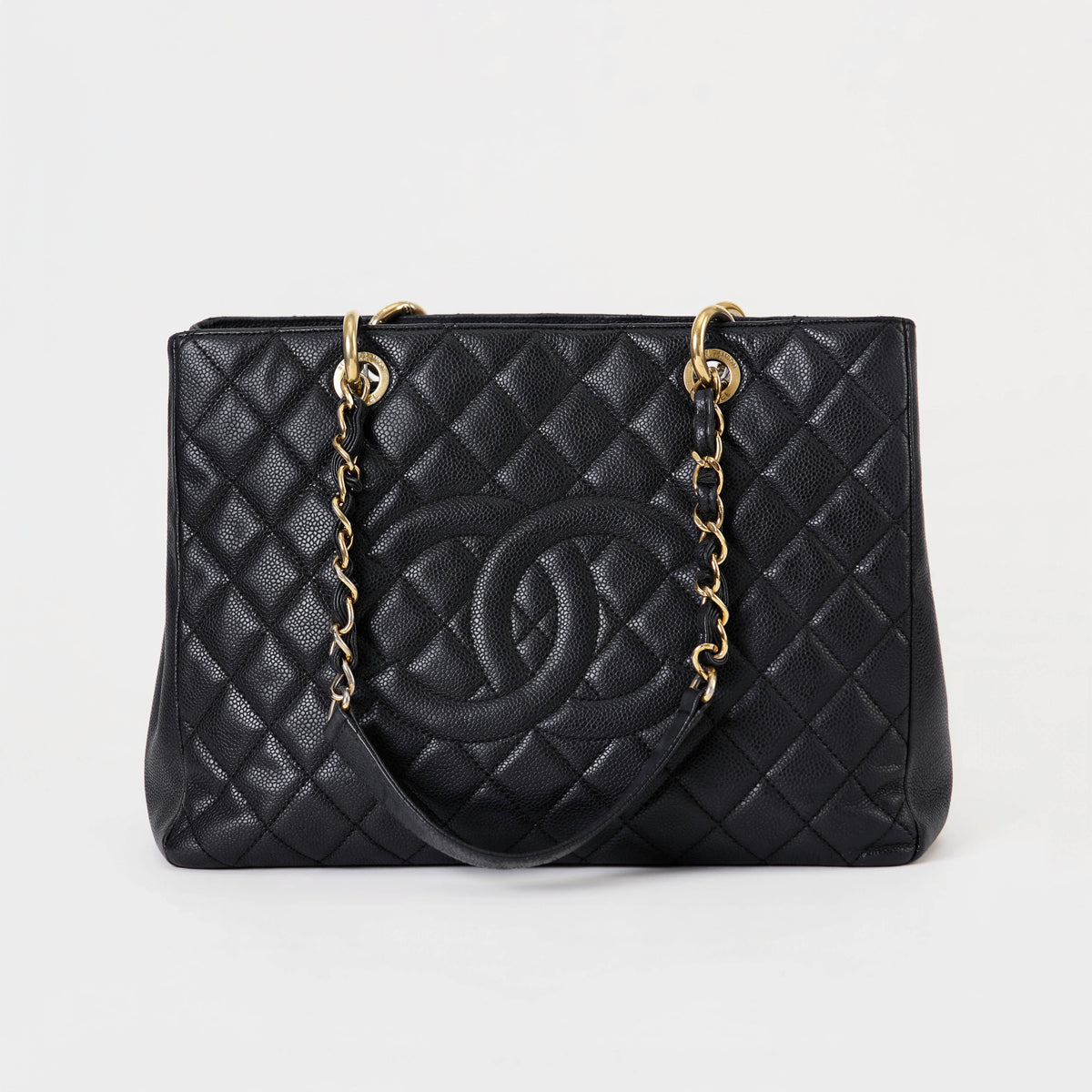Chanel GST Grand Shopping Tote  Black Caviar Gold Hardware