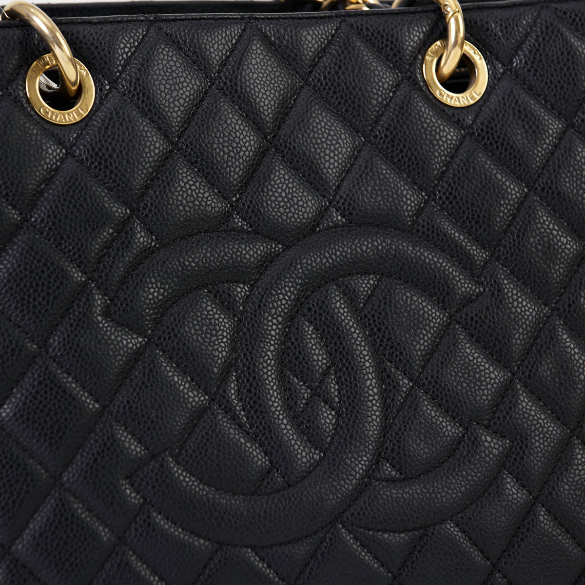 Chanel GST Grand Shopping Tote  Black Caviar Gold Hardware