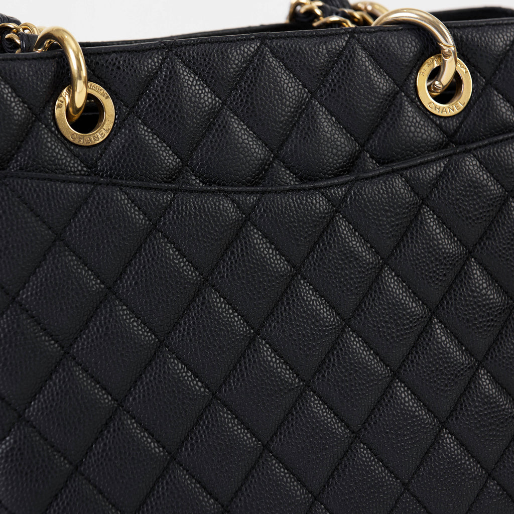Chanel GST Grand Shopping Tote  Black Caviar Gold Hardware