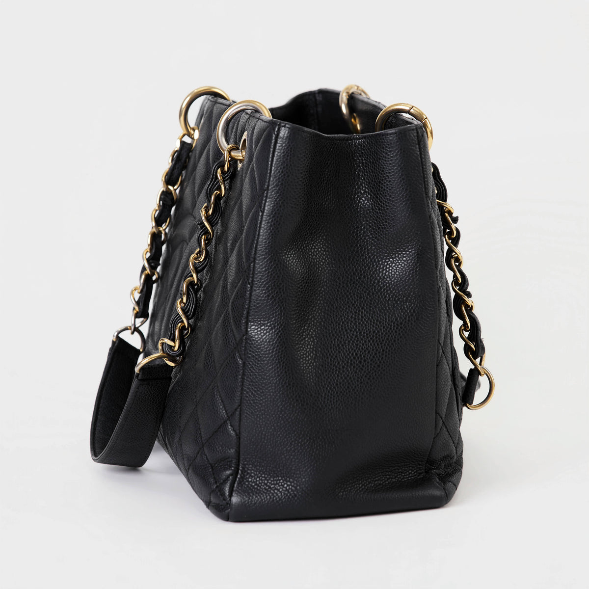 Chanel GST Grand Shopping Tote  Black Caviar Gold Hardware