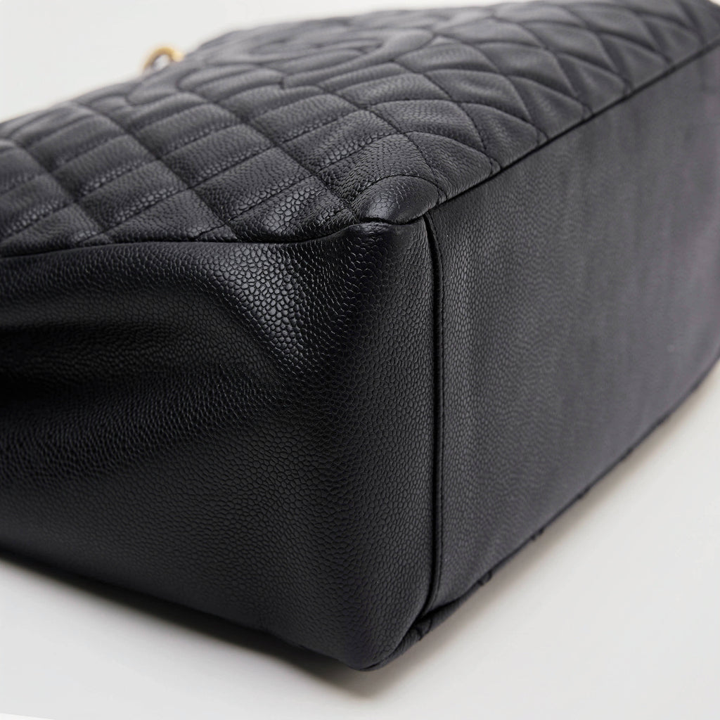 Chanel GST Grand Shopping Tote  Black Caviar Gold Hardware