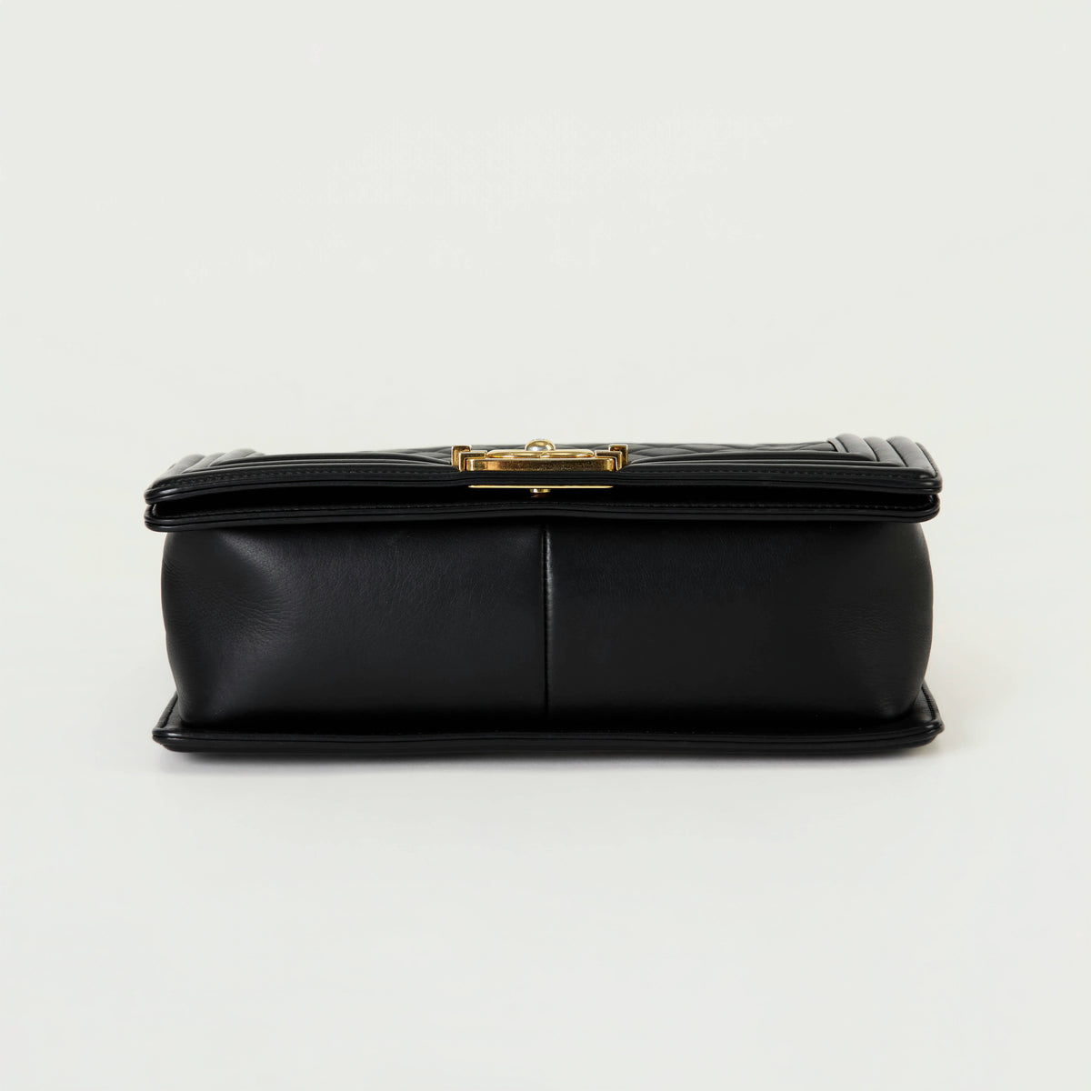 Chanel Le Boy Medium Black Lambskin Gold Hardware