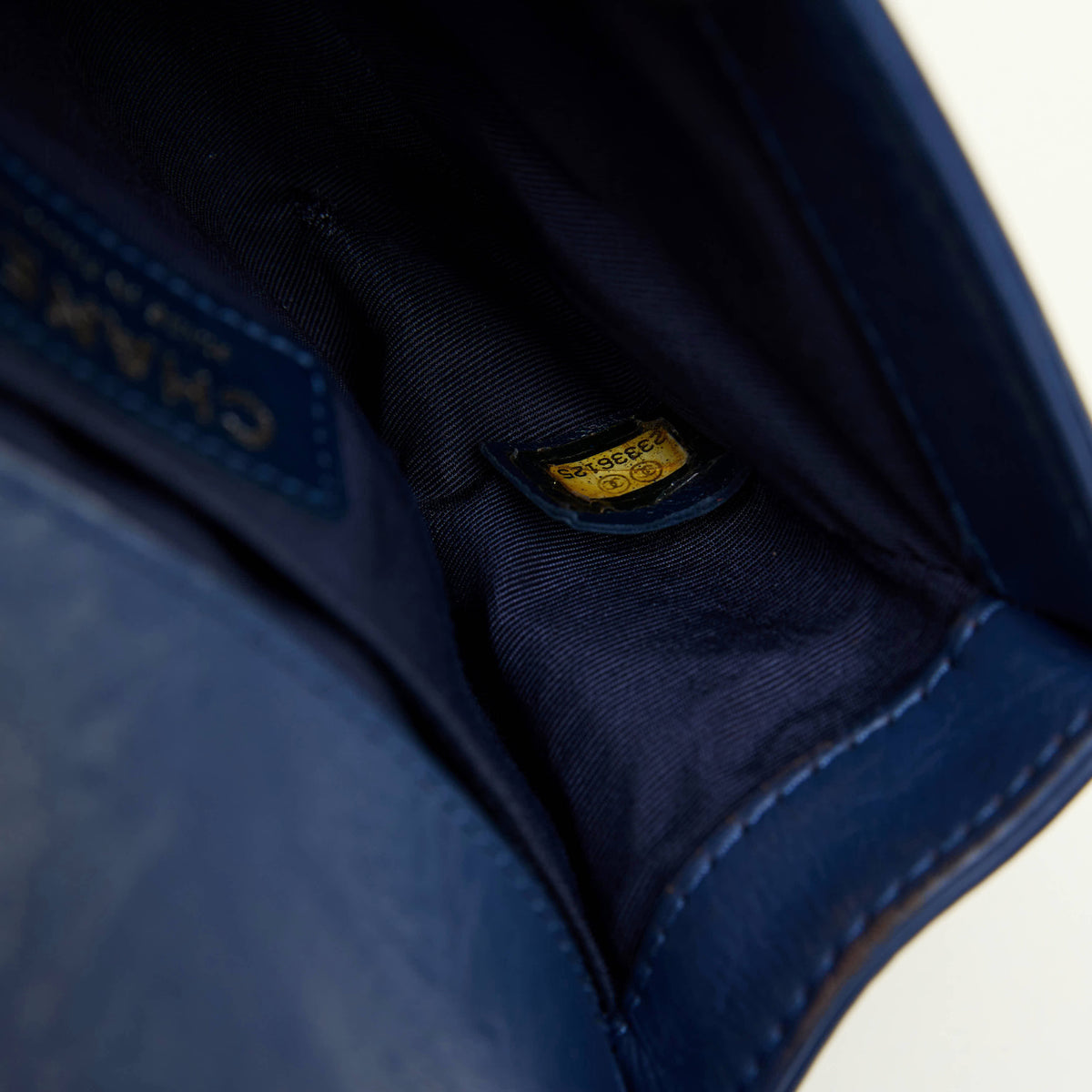 Chanel LeBoy Small Blue Aged Calf Gold Hardware