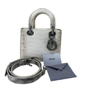 Preowned Christian Dior Niloticus Crocodile Himalaya Crystal Small