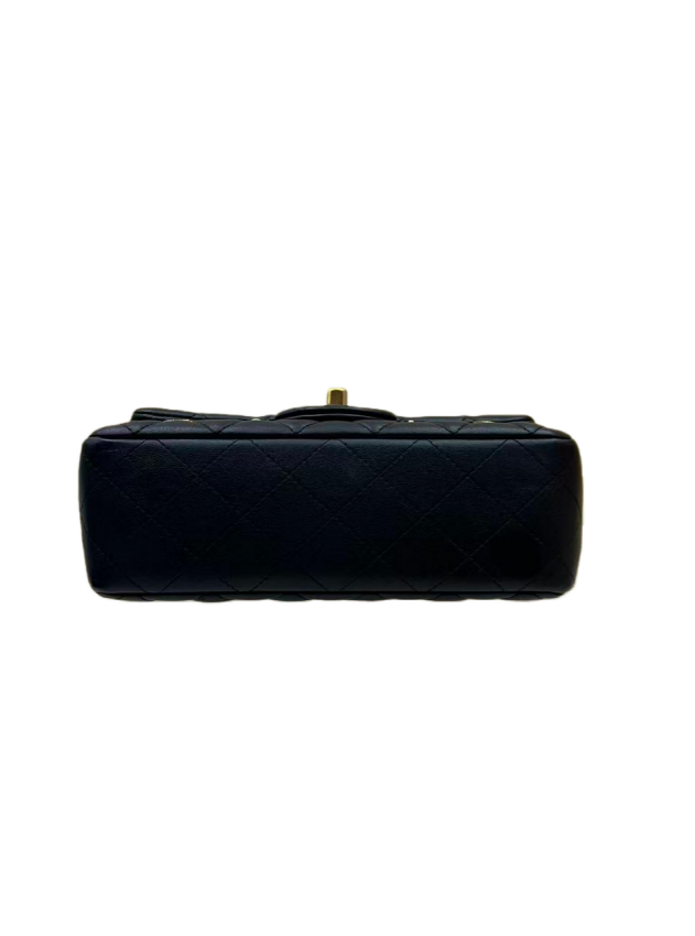 Chanel Black Mini Classic Single Flap Bag in Lambskin Leather with Gold Hardware