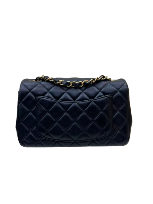Chanel Black Mini Classic Single Flap Bag in Lambskin Leather with Gold Hardware
