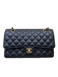 Chanel Black Medium Classic Double Flap Bag in Caviar Leather with Gold Hardware